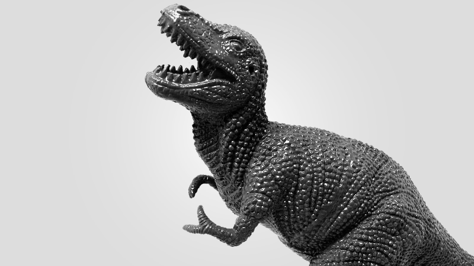 A plastic toy dinosaur
