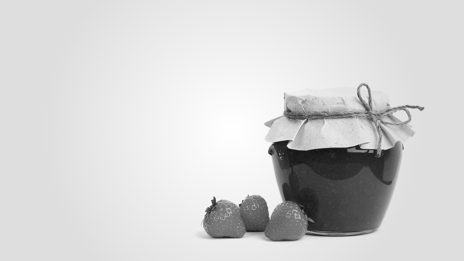 A homemade jar of strawberry jam