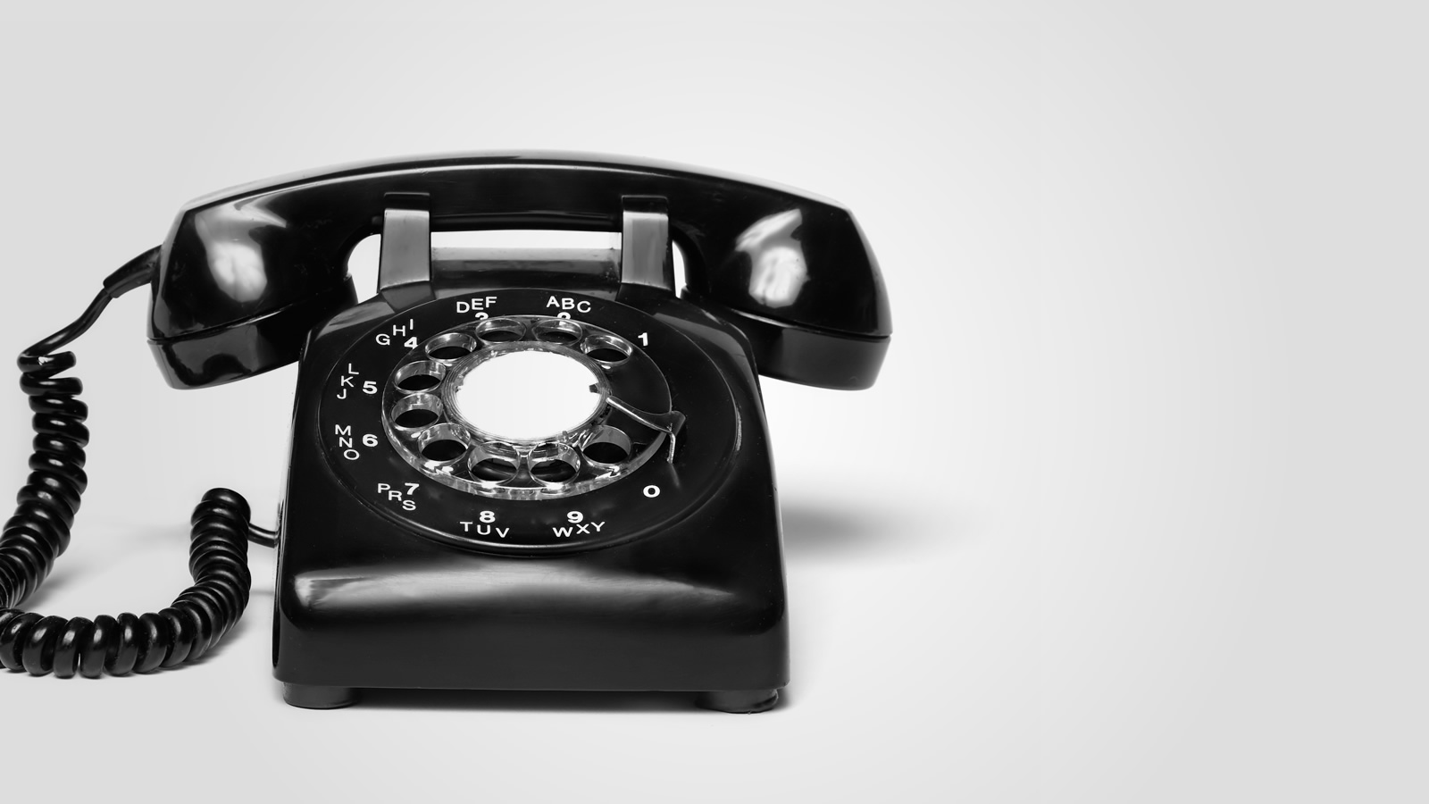 A rotary telephone